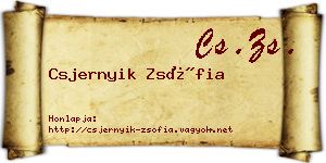 Csjernyik Zsófia névjegykártya