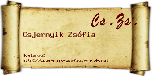 Csjernyik Zsófia névjegykártya